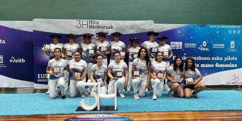 El resto de finales del Hiru Hiriburuak redondean una gran fiesta de la pelota femenina en Vitoria-Gasteiz